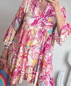 Robe floral rose