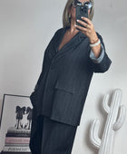 Veste blazer Alan noir fines rayures TU 40/48