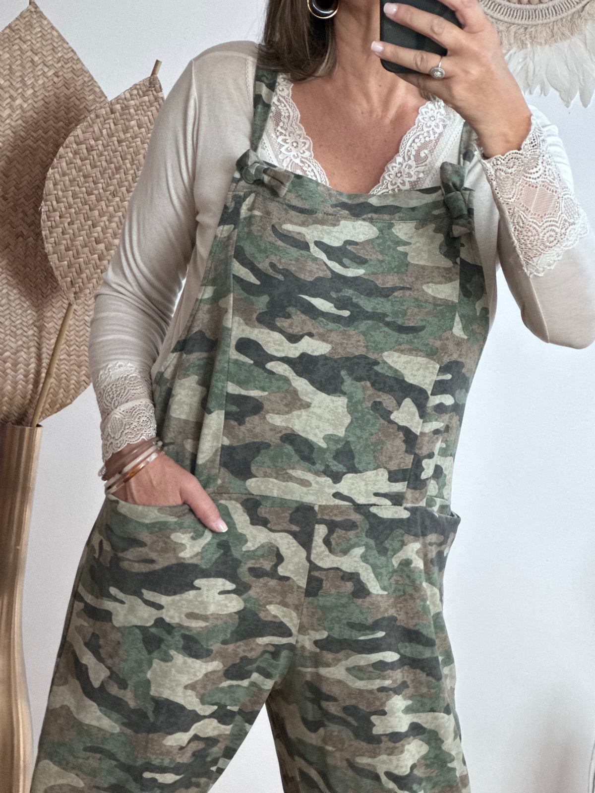 Salopette camouflage kaki