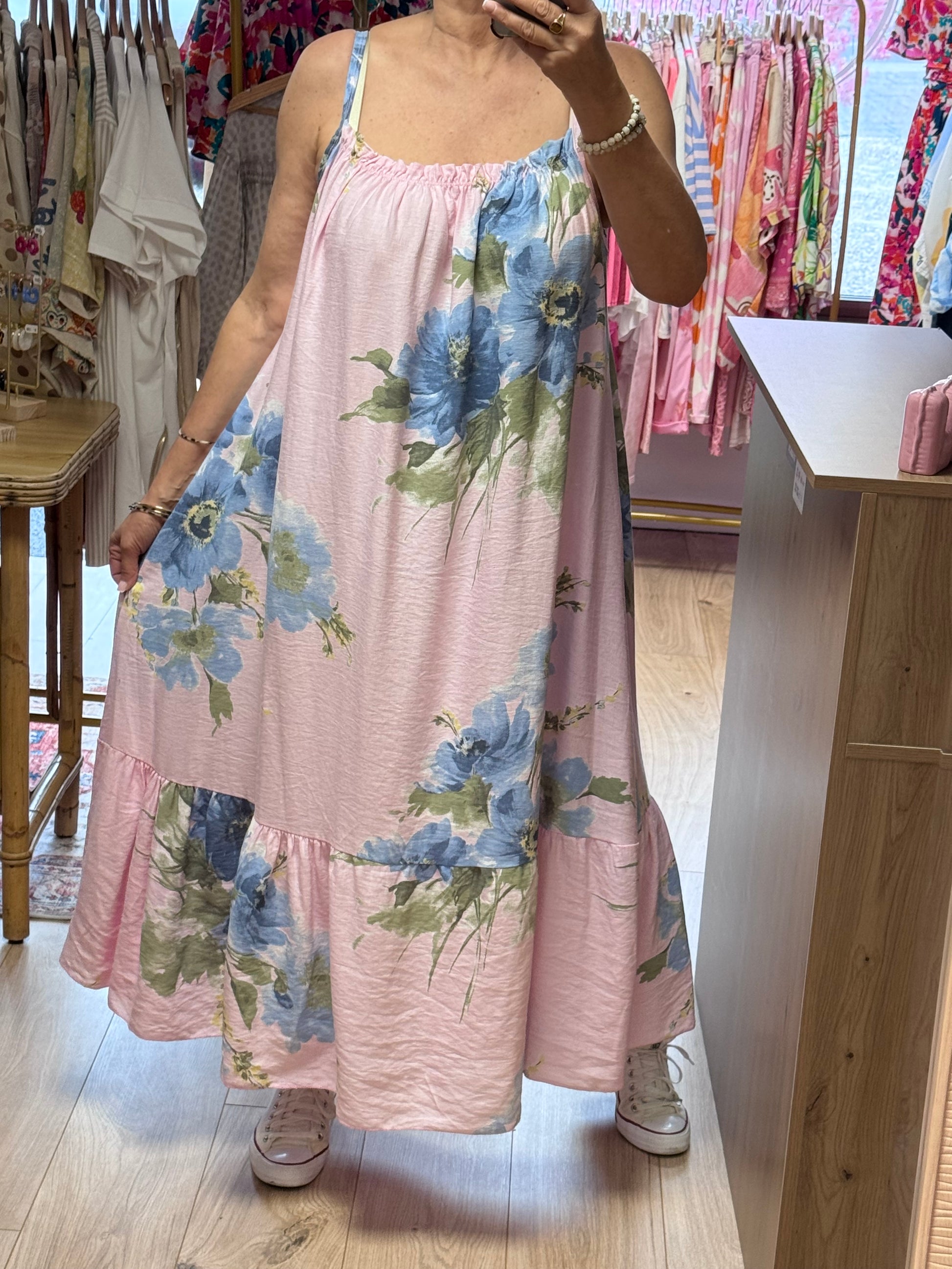 Robe fleurie rose