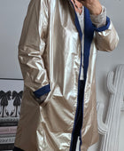 Veste coupe vent réversible marine /dorée