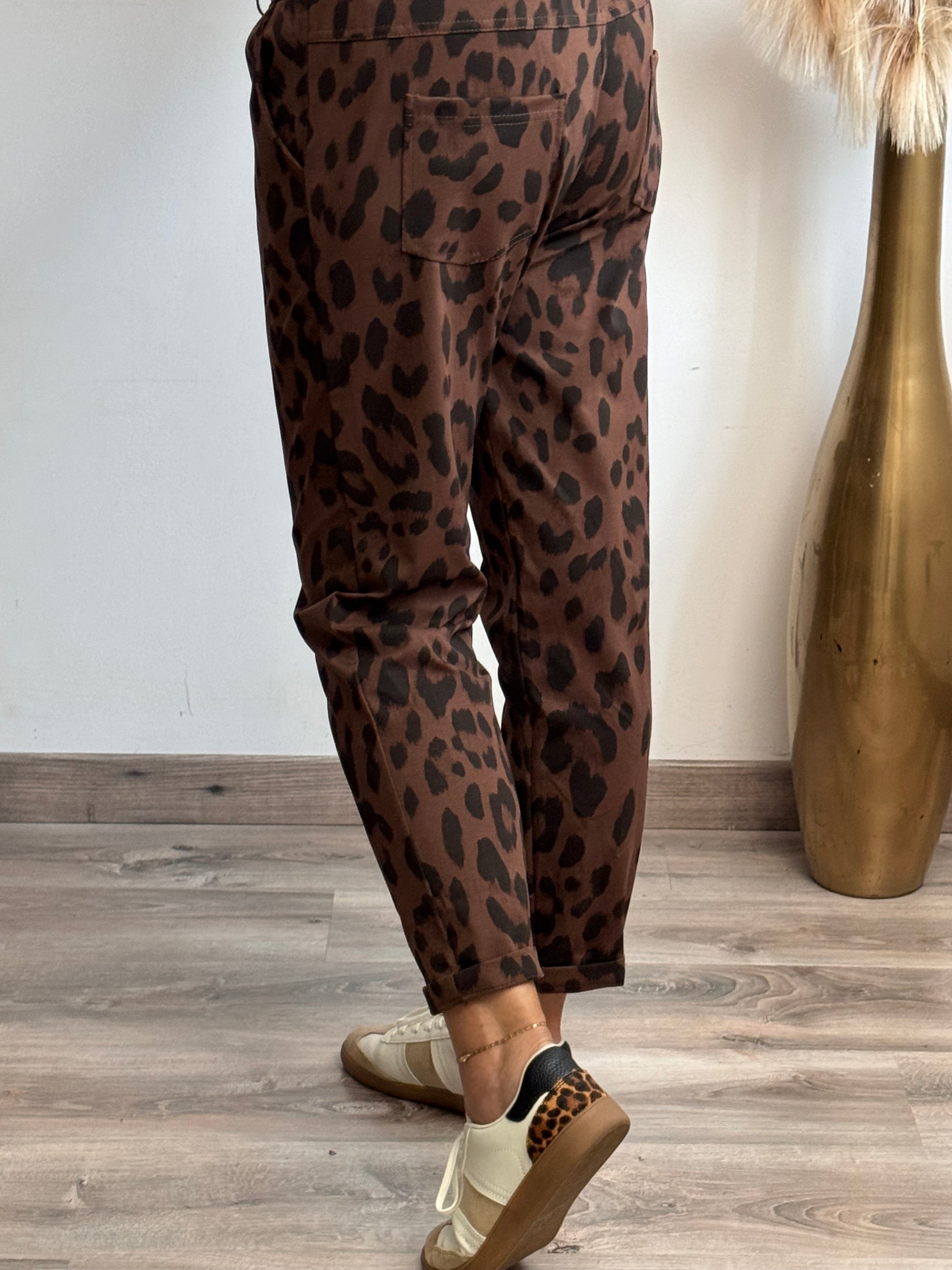 Pantalon Léo marron foncé