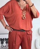 Pull en modal terracotta TU 42/50