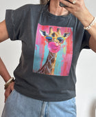Teeshirt girafe noir