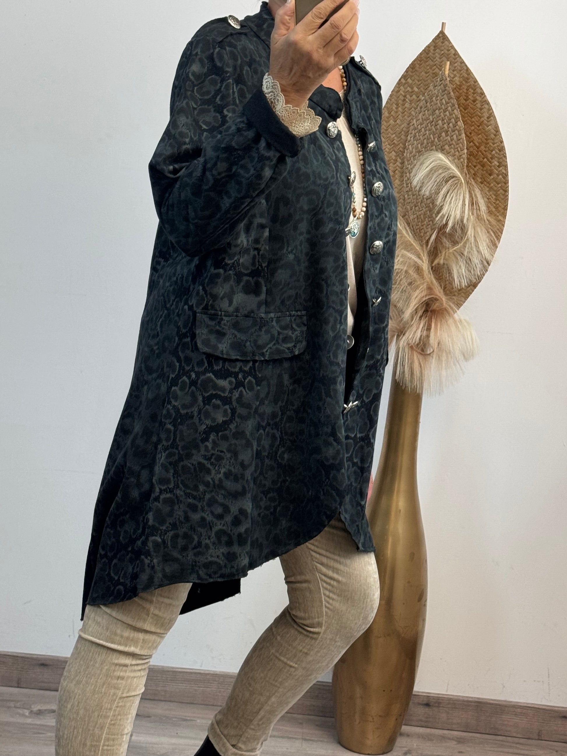 Veste napolitaine Léo noire