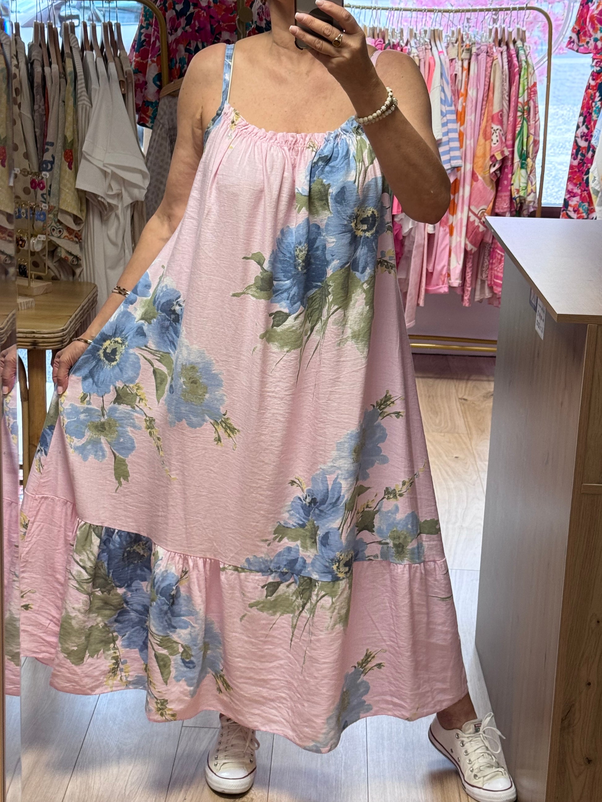 Robe fleurie rose