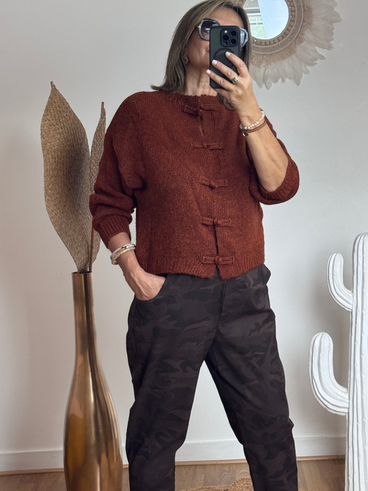 Cardigan Kyoto terracotta