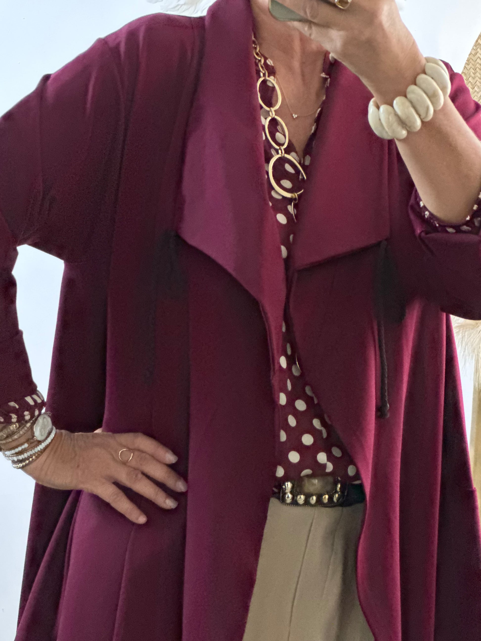 Manteau Arthur lie de vin