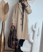 Manteau moumoute beige