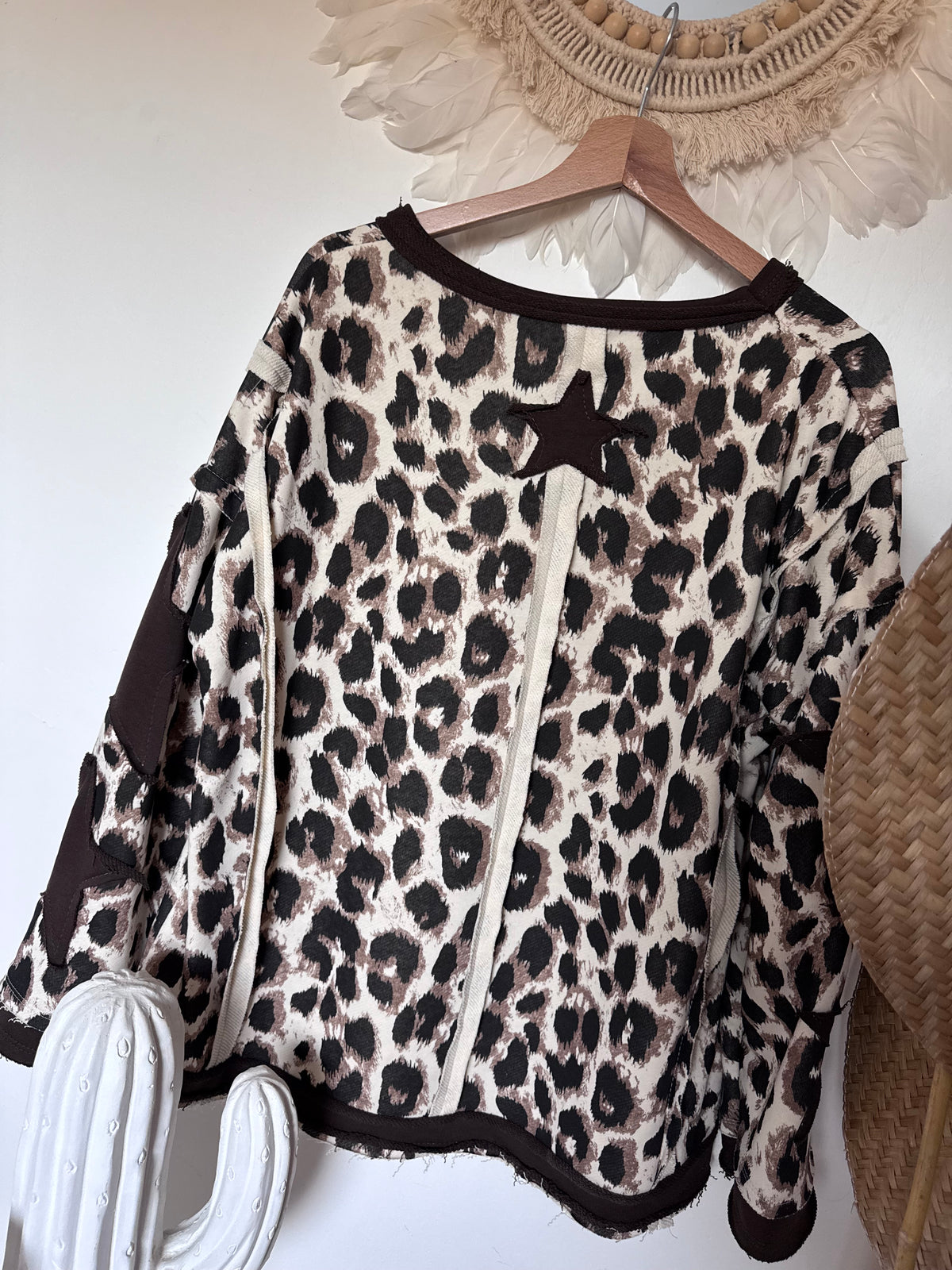 Sweat-shirt Léo Wild Star crème