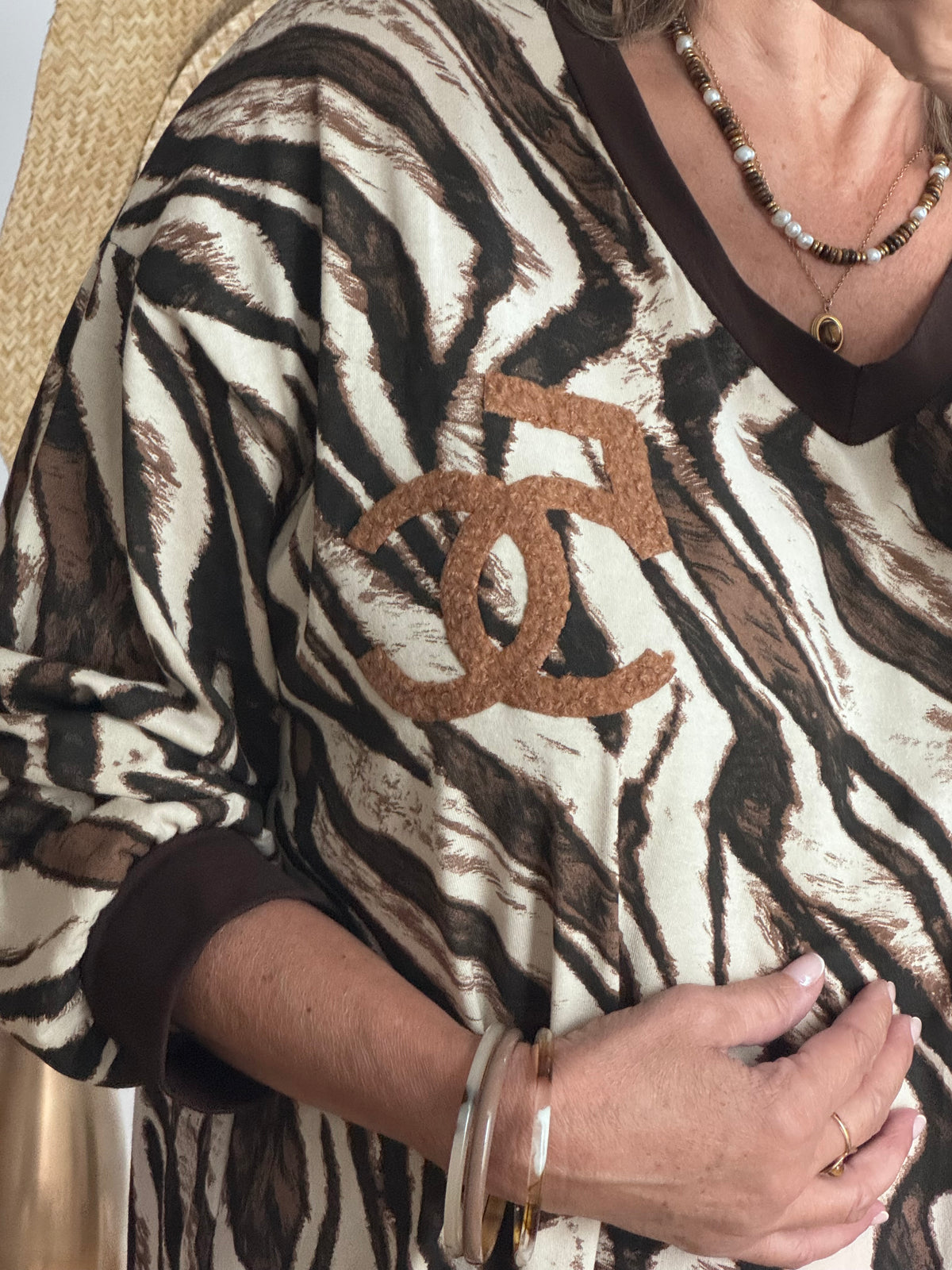 Robe teeshirt zèbre jolie forme 44/52