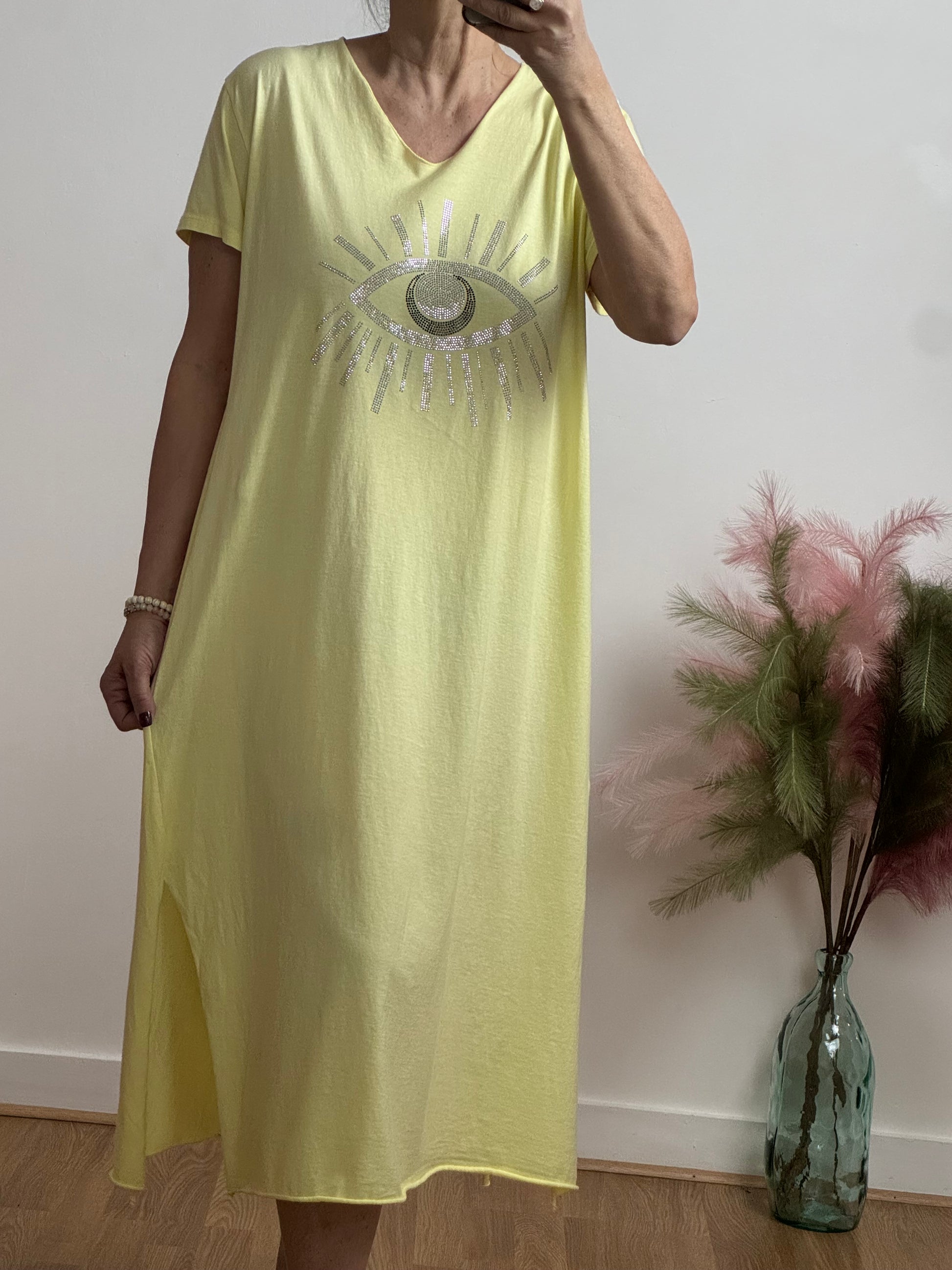 Robe teeshirt jaune TU 38/46