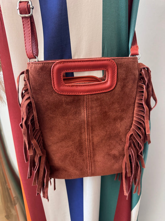 Sac cuir véritable brique