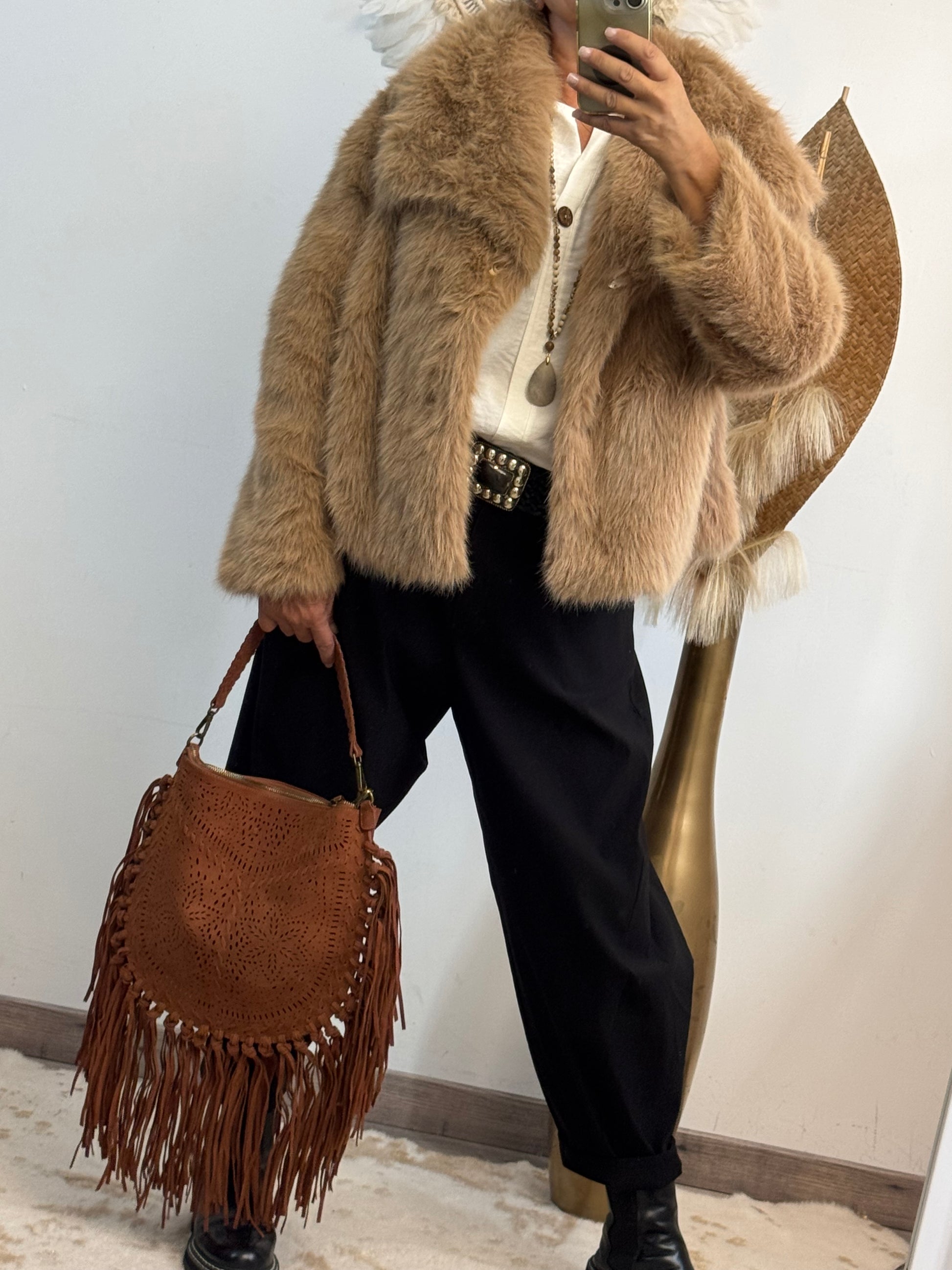 Sac bohème camel