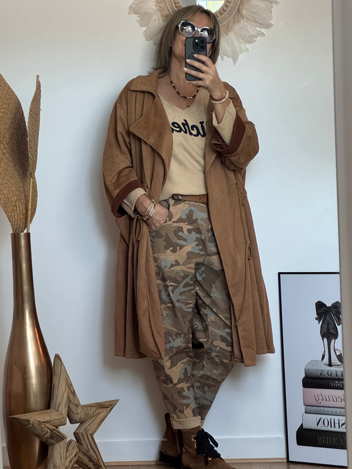 Pantalon Dakota camouflage camel