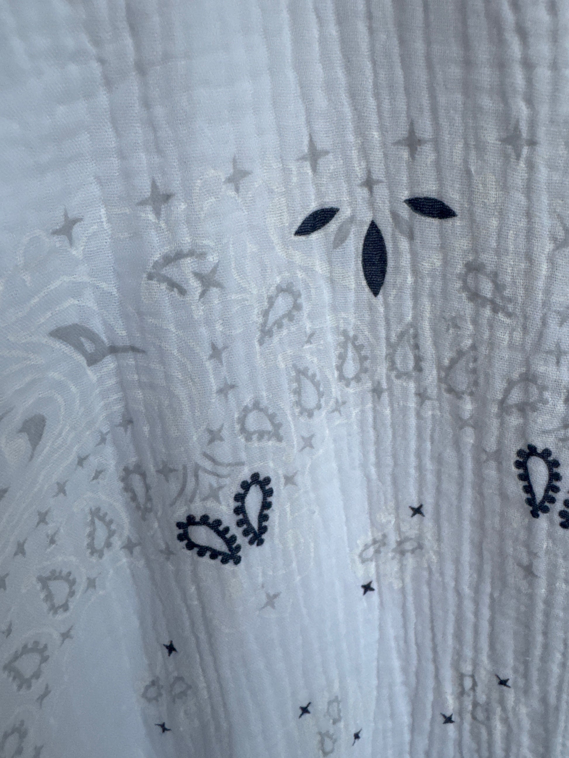 Chemise oversize bandana blanc