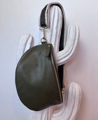 Sac banane cuir kaki +2 sangles