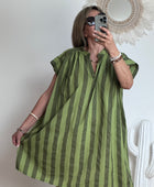 Robe rayée vert TU 42/50