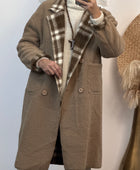 Manteau réversible beige