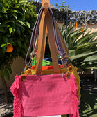 Sac bohème rose