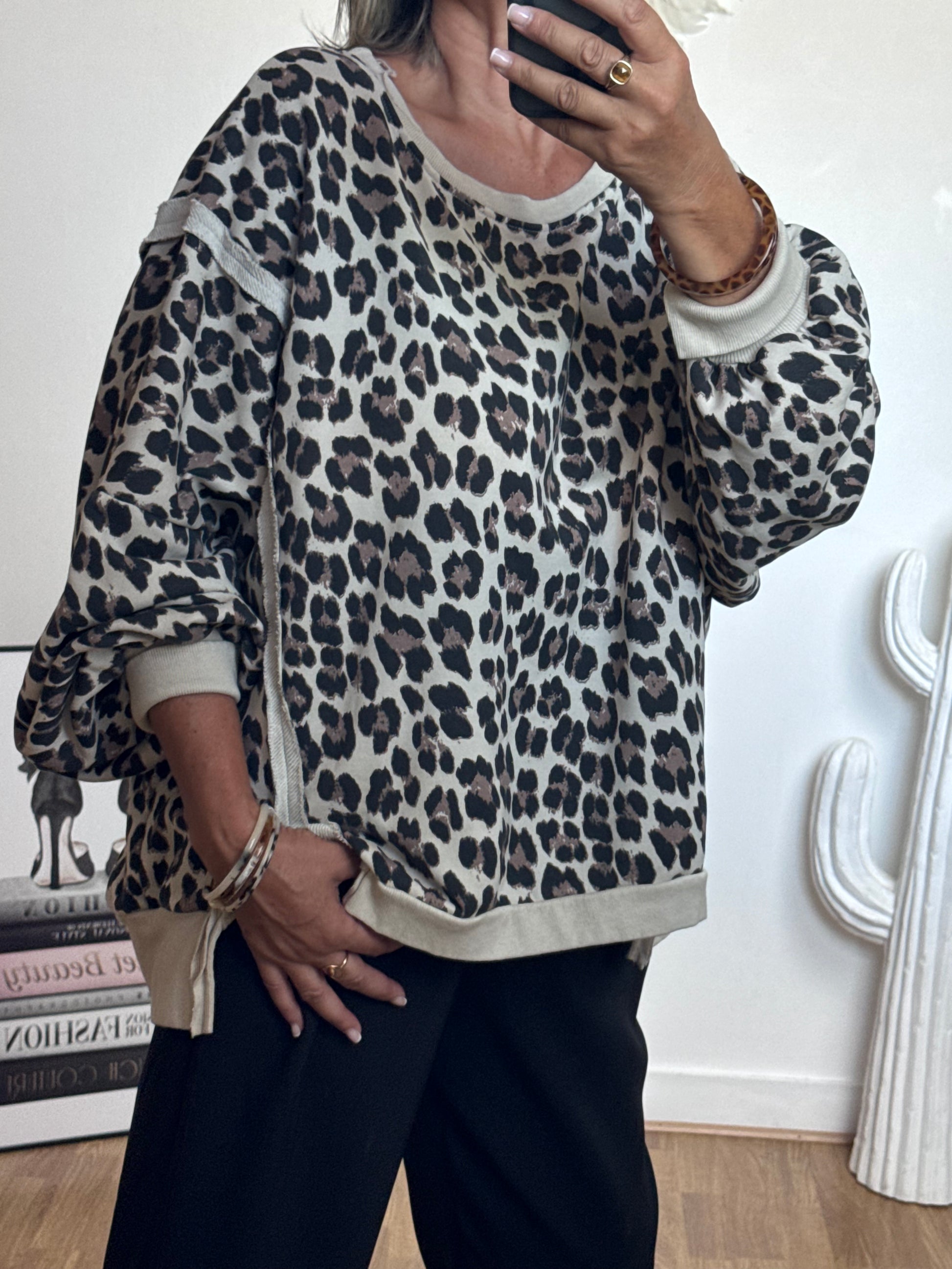 Sweat-shirt oversize LEO TU 38/50
