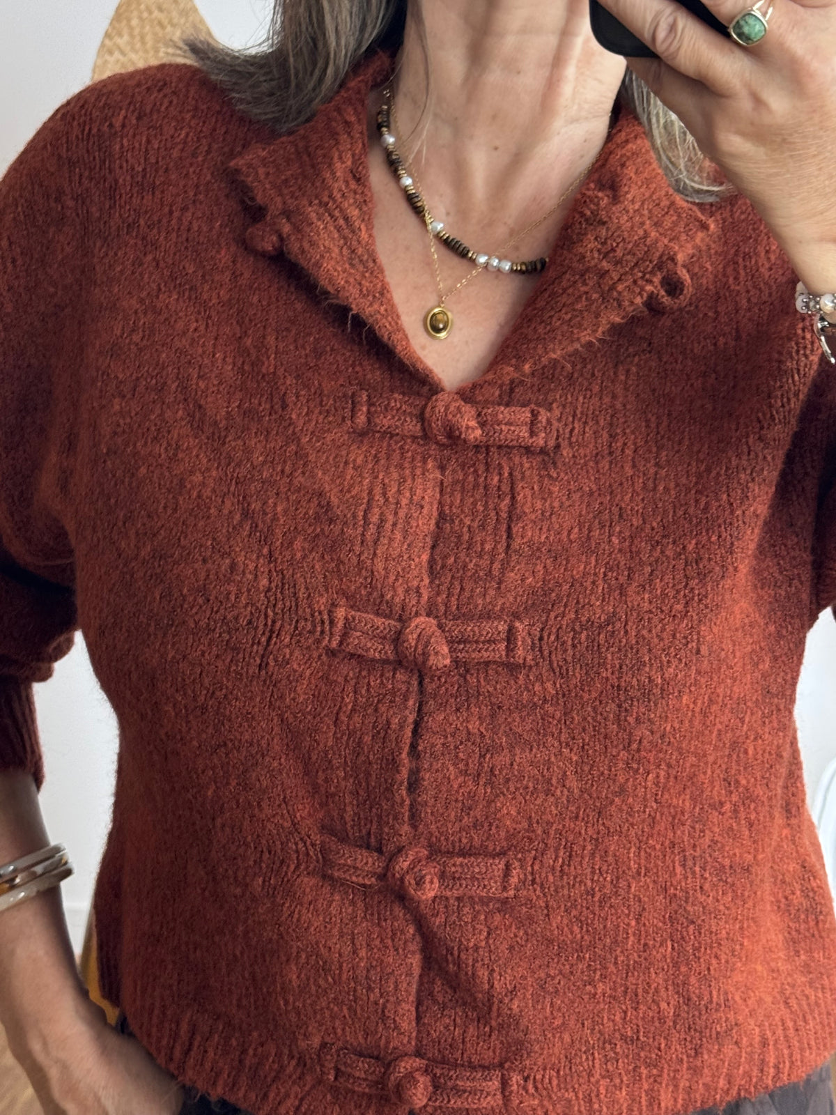Cardigan Kyoto terracotta