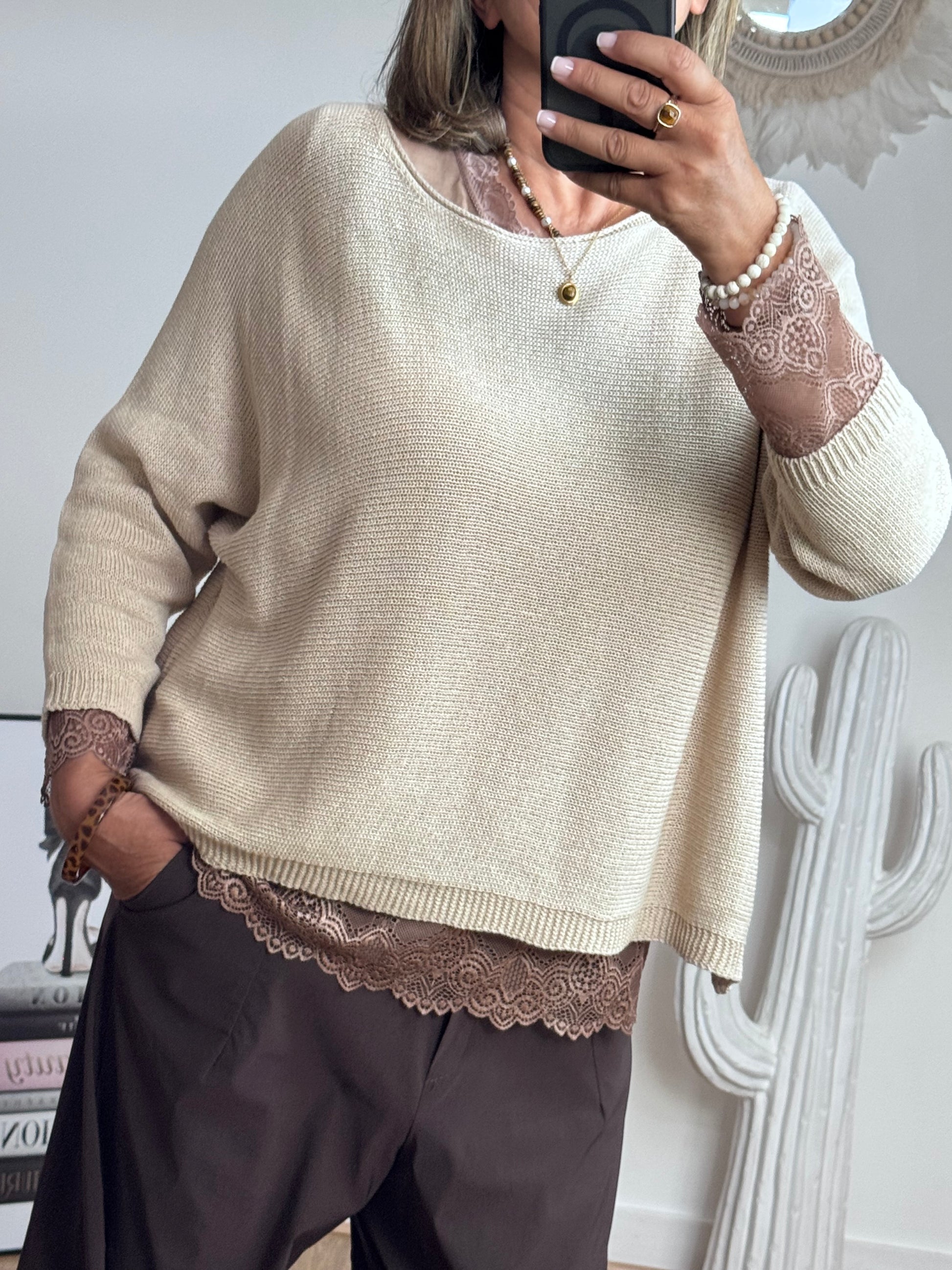 Pull Oscar beige