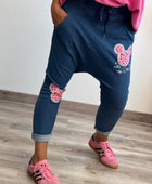 Pantalon saroual denim bleu Mickey
