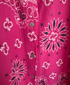Chemise oversize bandana fuchsia