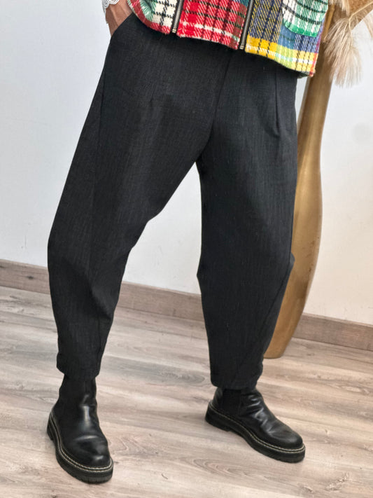 Pantalon noir chiné