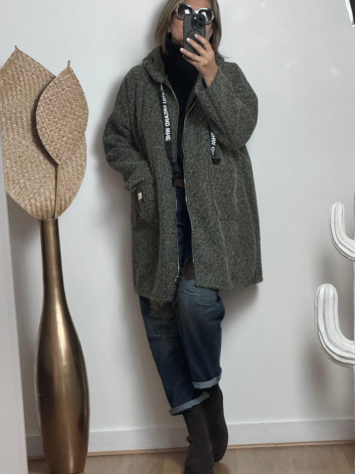 Manteau moumoute kaki