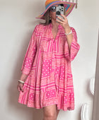 Robe Léa bandana fuchsia