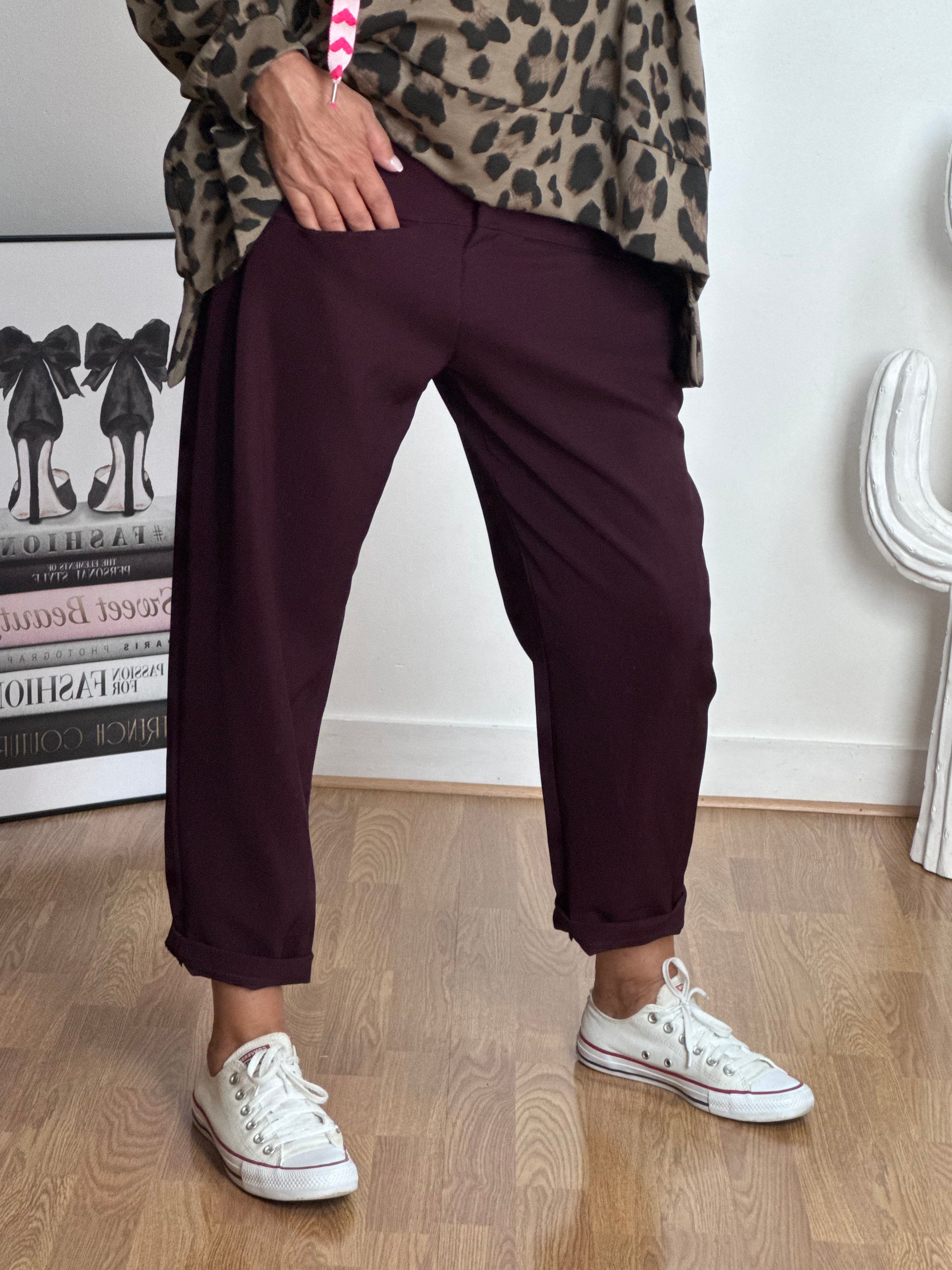 Pantalon Gabriel lie de vin TU 36/42