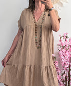 Robe Lison beige camel
