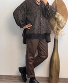 Blouse Rosalie Léo marron