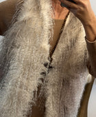 Veste sans manches fausse fourrure