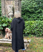 Veste longue suédine noire
