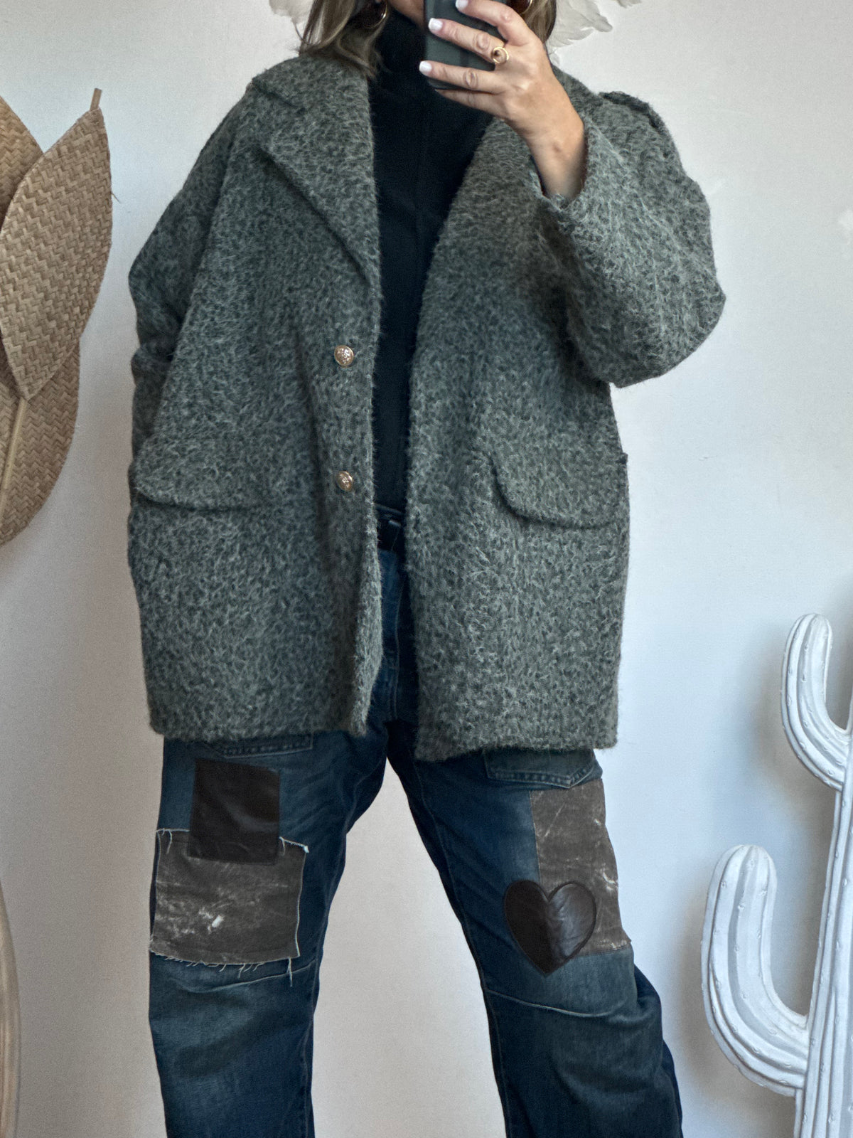 Veste moumoute kaki