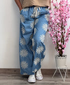 Pantalon Flora bleu