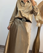 Ensemble jupe et chemise pois plusieurs tailles