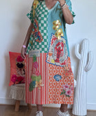 Robe lurex multicolore