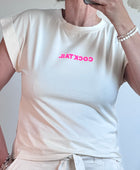 Teeshirt cocktail beige