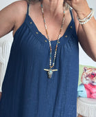 Robe d’été à bretelles marine