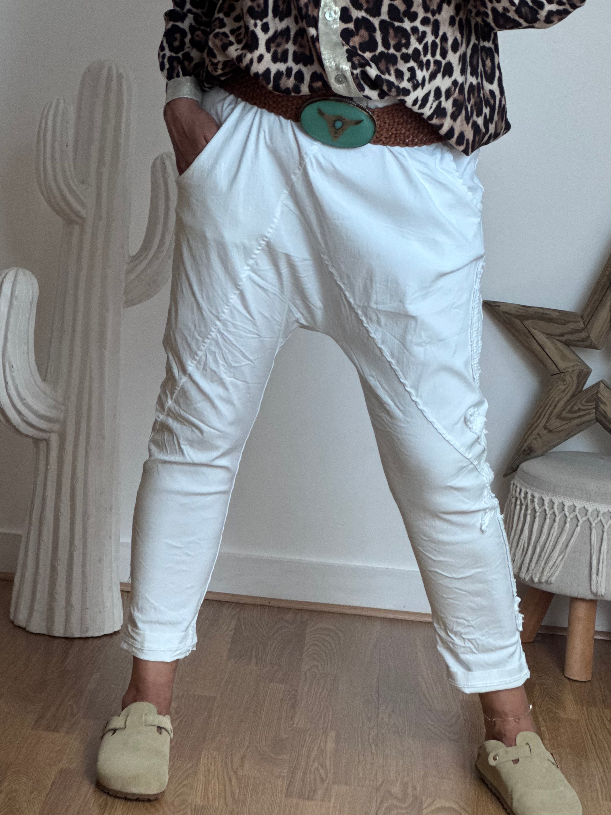 Pantalon saroual blanc OK !