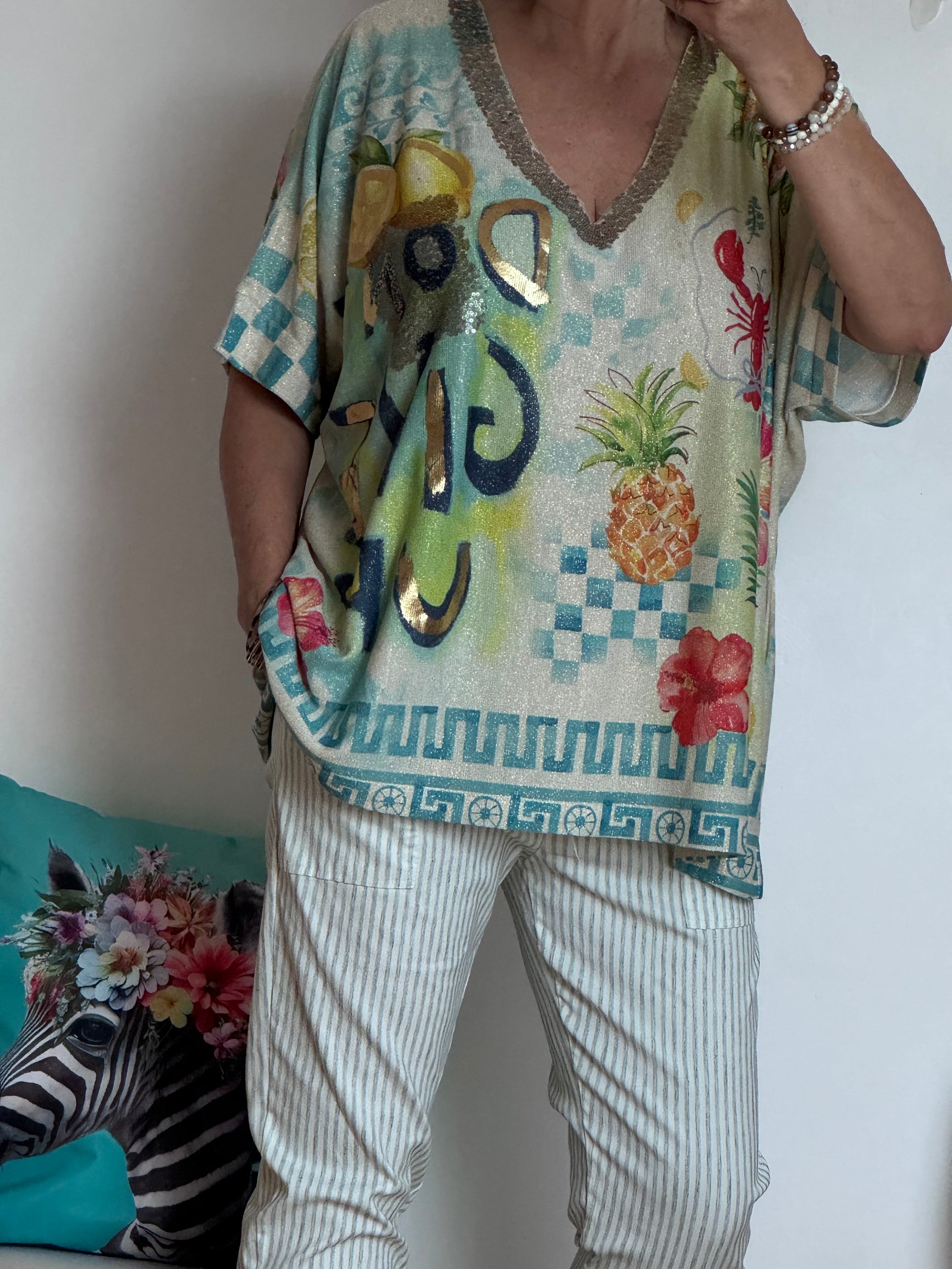 Haut oversize Don’t give up