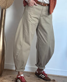 Pantalon balloon beige