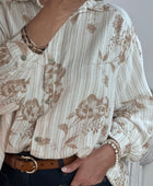 Chemise Jade floral beige