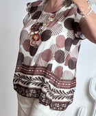 Top Ninon marron
