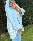 Chemise jeans brodée