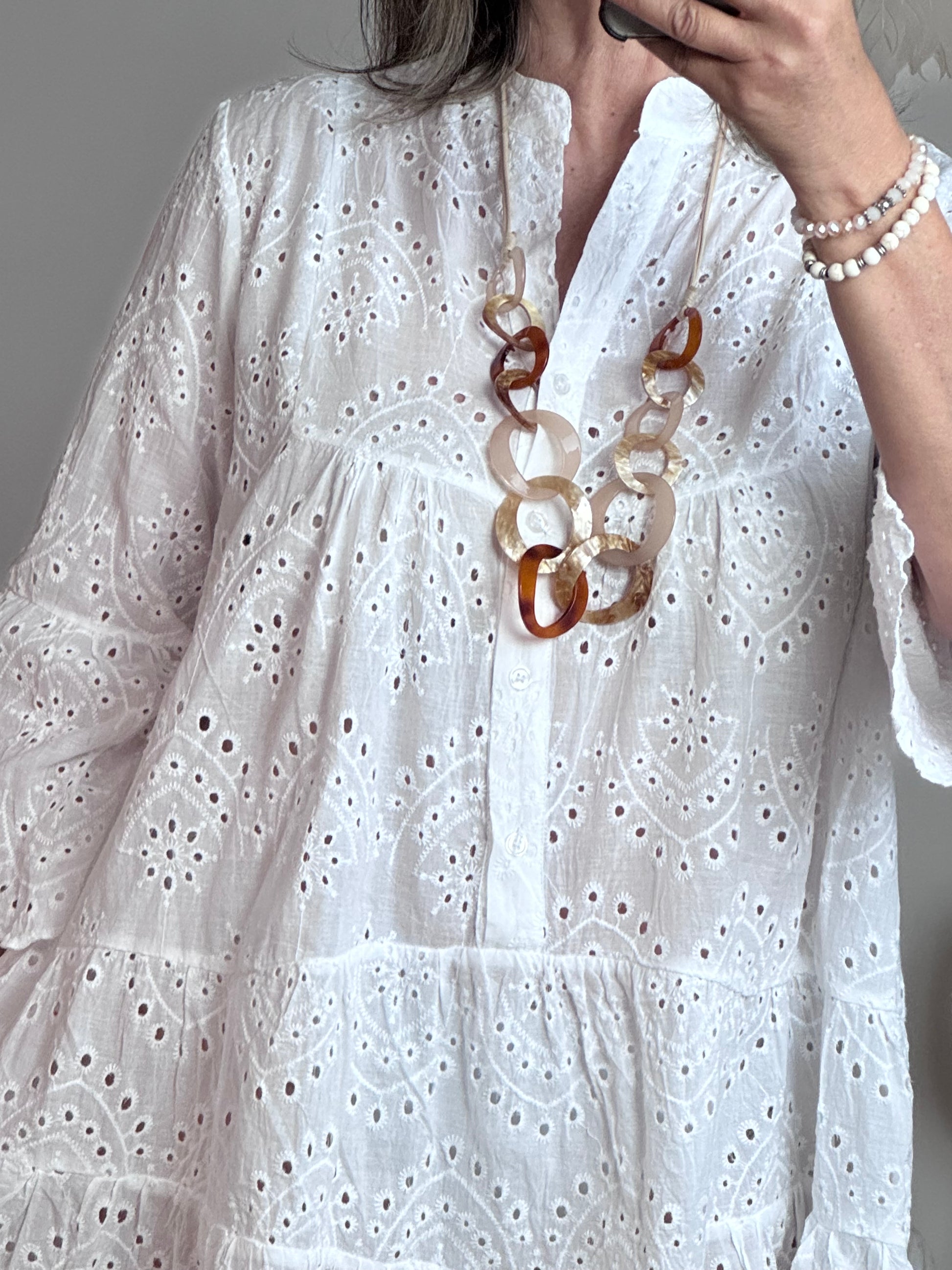 Robe broderie anglaise blanche TU 38/44